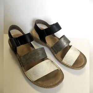 Rieker Ladies Sandals Sneakers Sandal Black/Grey/White 88421116583 , Size 7.5